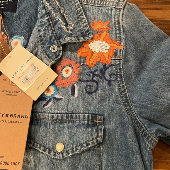 lucky brand Denim top small western wear BRAND NEW - Picture 5 of 6